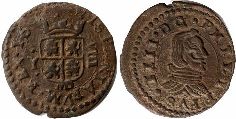 coin Spain 8 maravedi 1661