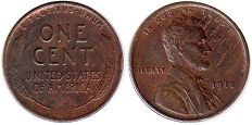 US viejo moneda 1 centavo 1918 Lincoln cent