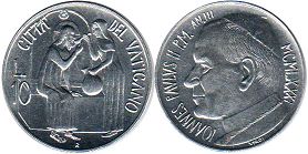 coin Vatican 10 lira 1981