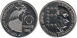 coin France 10 francs 1986 Schuman