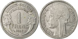 coin France 1 franc 1941