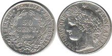 piece France 50 centimes 1894