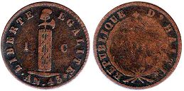coin Haiti 1 centime 1846