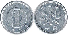 japanese moneda 1 yen 1989