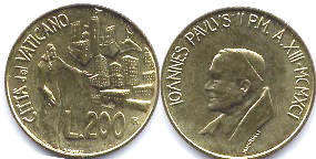 Vatican 200 lire 1991