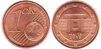 mynt Malta 1 euro cent 2008