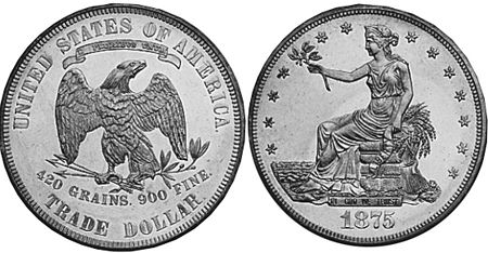 moneda Estados Unidos 1 dólar 1875