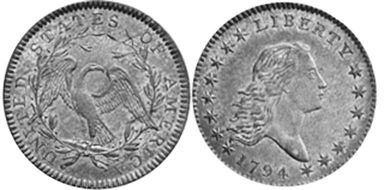 moneda Estados Unidos 50 centavos 1794