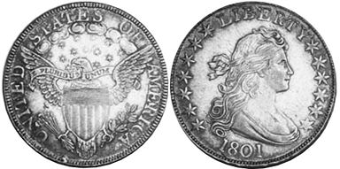 moneda Estados Unidos 50 centavos 1801