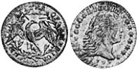 viejo Estados Unidos moneda 5 centavos 1795