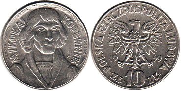 coin Poland 10 zloty 1959