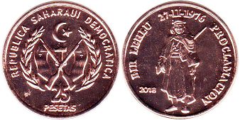 coin Saharawi 25 pesetas 2018