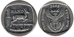 coin South Africa 1 rand 2003