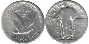 moneda Estados Unidos 1/4 dólar 1928