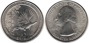 moneda Estados Unidos moneda 1/4 dólar 2015