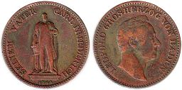 Münze Baden 1 kreuzer 1844