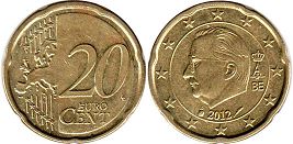 pièce de monnaie Belgium 20 euro cent 2012