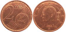 moneta Belgia 2 euro cent 2013