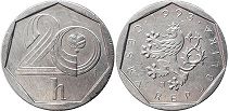 coin Czech 20 haleru 1993