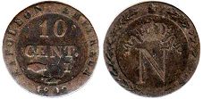 coin France 10 centimes 1806