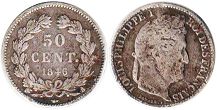 piece France 50 centimes 1846