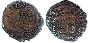 coin Gerona dinero 1598-1621