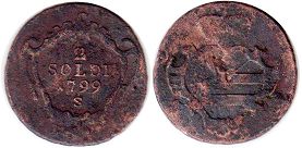 coin Gorizia 2 soldi 1799