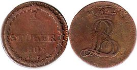coin Hesse-Darmstadt 1/4 stuber 1805