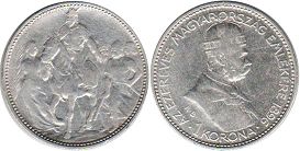 coin Hungary 1 korona 1896