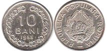 coin Romania 10 bani 1955