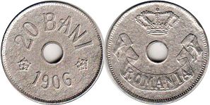 coin Romania 20 bani 1906