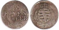 coin Saxony 1/48 taler 1812