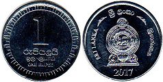coin Sri Lanka 1 rupee 2017