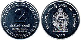 coin Sri Lanka 2 rupees 2017