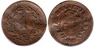 Münze Schweiz 1 rappen 1853