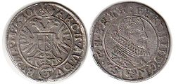 coin RDR Austria 3 kreuzer 1630