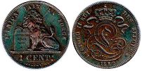 coin Belgium 1 centime 1882