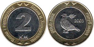 moneda Bosnia y Herzegovina 2 mark 2003