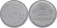 moneda antigua China 1 fen 1941 Ocupación Japonesa