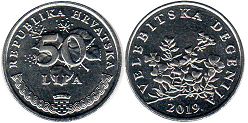 coin Croatia 50 lipa 2019