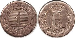 mynt Danmark 1 skilling 1867