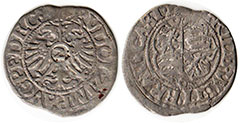 coin Friedberg halbbatzen (2 kreuzer) 1590