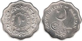 coin Pakistan 10 paisa 1961