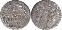 coin Poland 5 groszy 1819