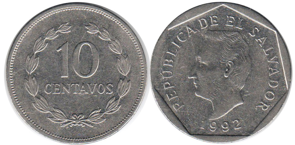 El Salvador 1 colon 1985 Columbus coin colon coin banknote currency 