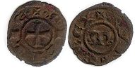 moneta Sicily denaro senza data (1258-1266)