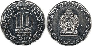 coin Sri Lanka 10 rupees 2011