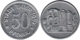 notgeld Trier 50 pfennig 1919