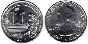 moneda Estados Unidos quarter dólar 2019 mariana islands