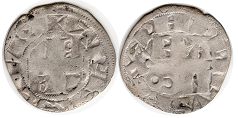 moneda Francia denier 1180-1223
